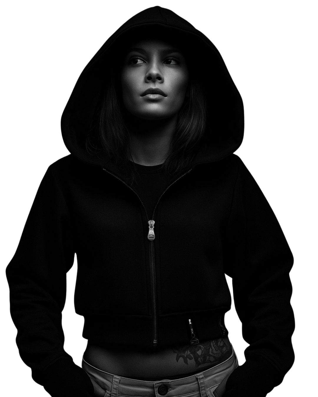 BLK Halo - Cropped Hooded Jacket