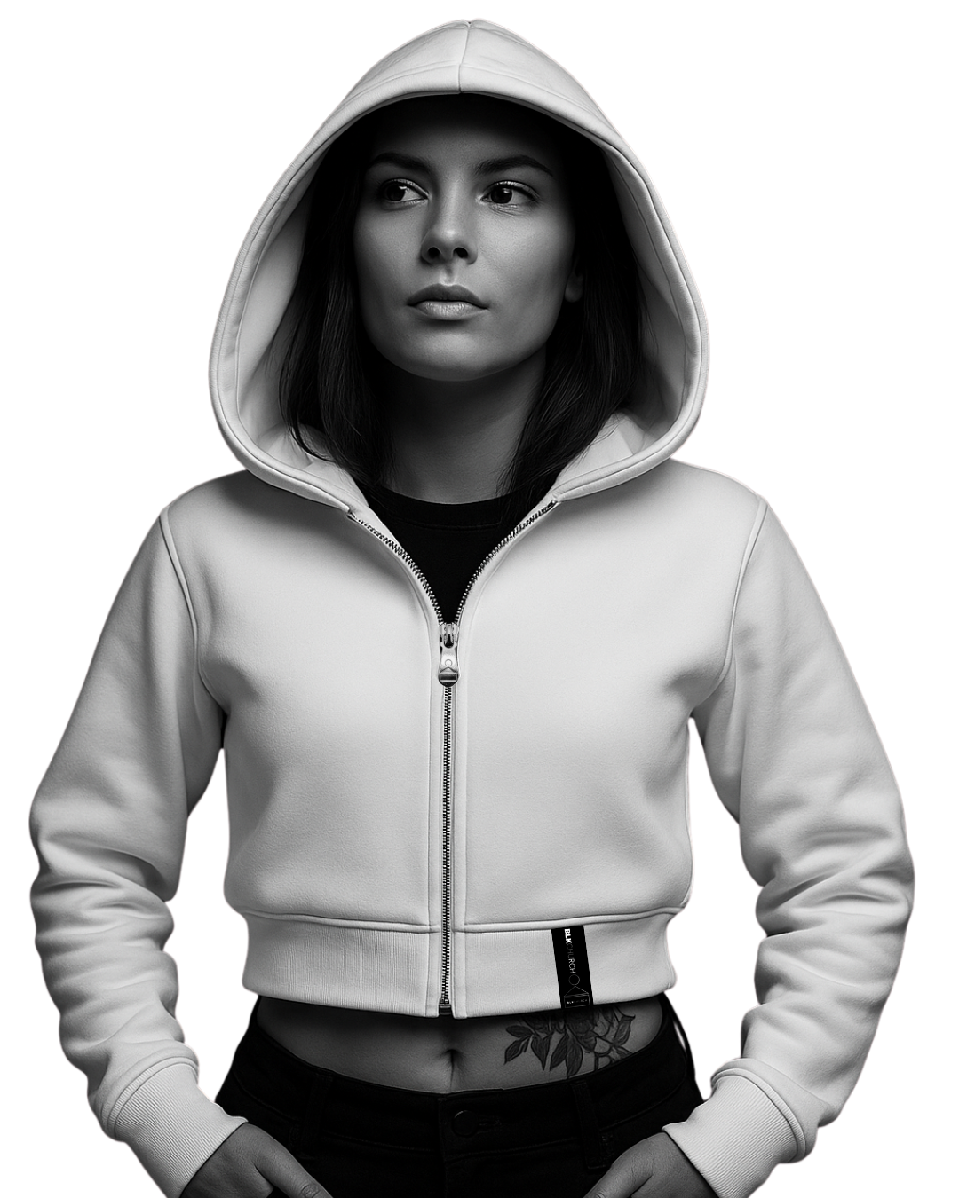 WHT Halo – Cropped Hooded Jacket