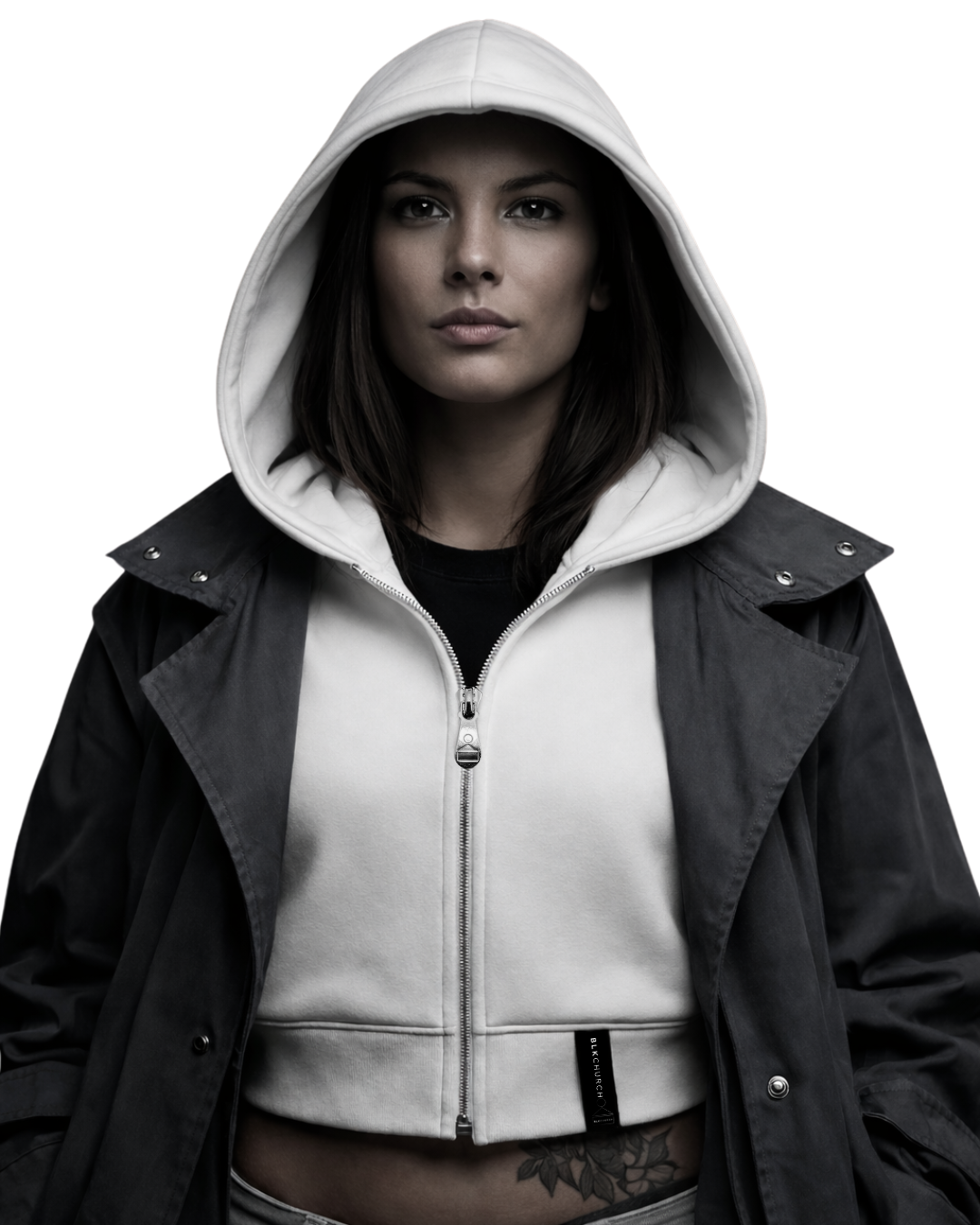 WHT Halo – Cropped Hooded Jacket