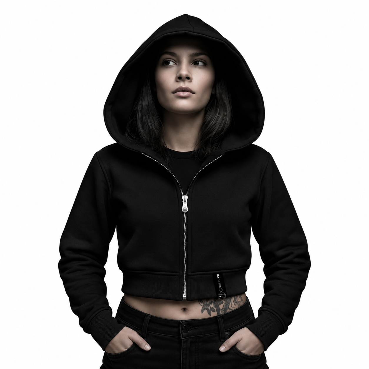 BLK Halo – Cropped Hooded Jacket